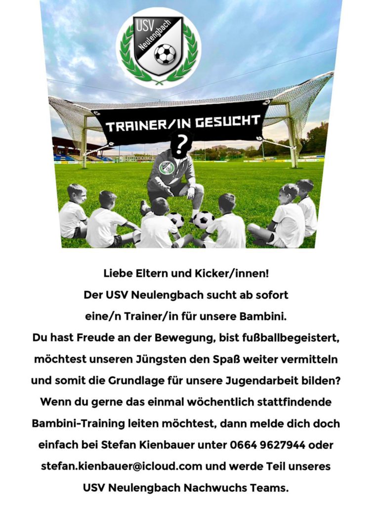 Nachwuchstrainer/in gesucht!